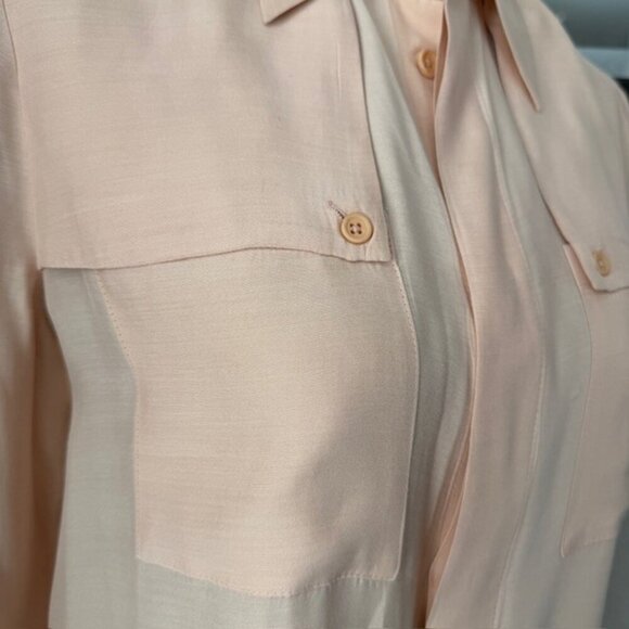 KATE SPADE Blush Pink Silk Button Front Blouse Top Sz 2 - Picture 4 of 12